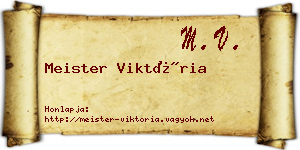 Meister Viktória névjegykártya